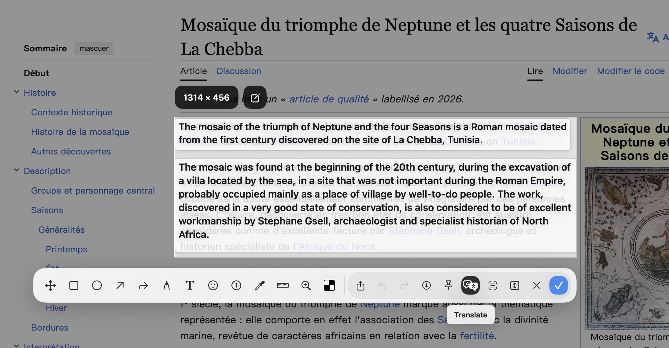 Timo OCR for Mac: translated text extracted from the screenshot after on-device OCR
